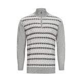 F/X FUSION VERTICAL CABLE STRIPE ¼ ZIP SWEATER