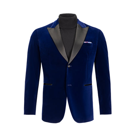 LIEF HORSENS ROYAL BLUE VELVET DINNER JACKET