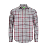 FORSYTH COTTON NON-IRON HEATHERED PLAID SHIRT