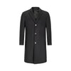 CARDINAL OF CANADA BLACK WOOL AND CASHMERE BLEND TOPCOAT