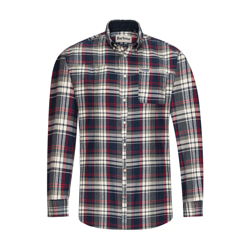 Barbour red tartan sale shirt