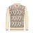 CIGAR COUTURE ABSTRACT PRINT ZIP POLO SWEATER